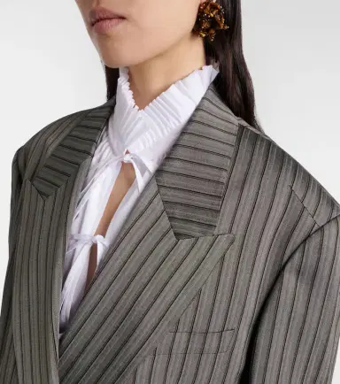 Dries Van Noten Striped double-breasted oversized blazer | Thumbnail 5