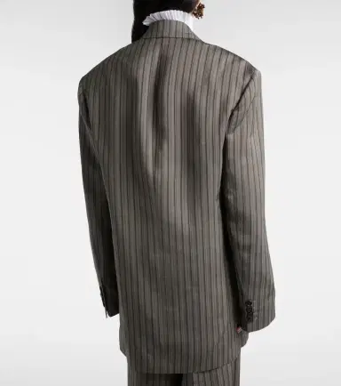 Dries Van Noten Striped double-breasted oversized blazer | Thumbnail 6