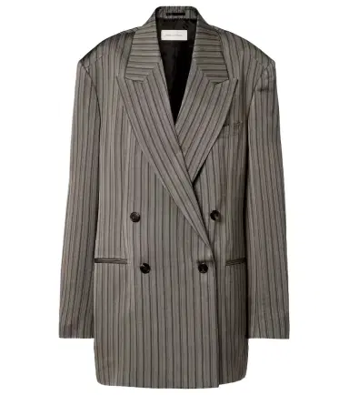 Dries Van Noten Striped double-breasted oversized blazer | Thumbnail 1