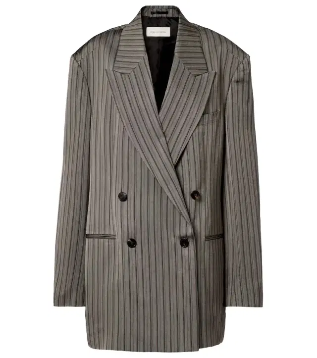 Dries Van Noten Striped double-breasted oversized blazer