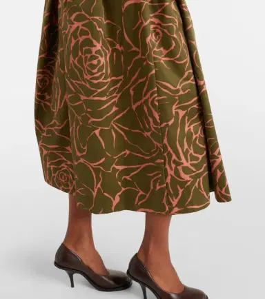 Dries Van Noten Floral cotton midi skirt | Thumbnail 2 Dries Van Noten Floral cotton midi skirt | Thumbnail 2