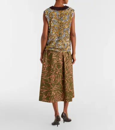 Dries Van Noten Floral cotton midi skirt | Thumbnail 3 Dries Van Noten Floral cotton midi skirt | Thumbnail 3