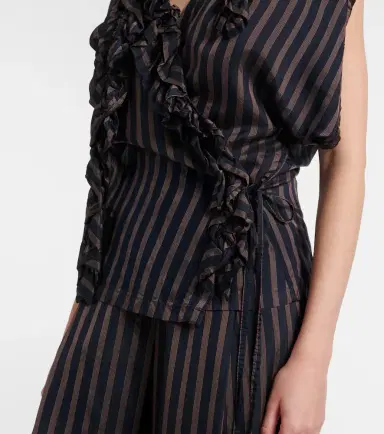 Dries Van Noten Ruffled striped top | Thumbnail 2