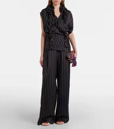 Dries Van Noten Ruffled striped top | Thumbnail 3