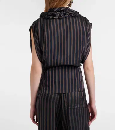 Dries Van Noten Ruffled striped top | Thumbnail 5
