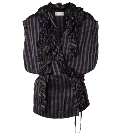 Dries Van Noten Ruffled striped top | Thumbnail 1