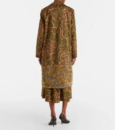 Dries Van Noten Floral sequined cotton wrap coat | Thumbnail 6