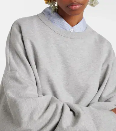Dries Van Noten Draped cotton jersey sweatshirt | Thumbnail 2