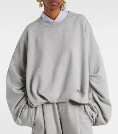 Dries Van Noten Draped cotton jersey sweatshirt | Thumbnail 4