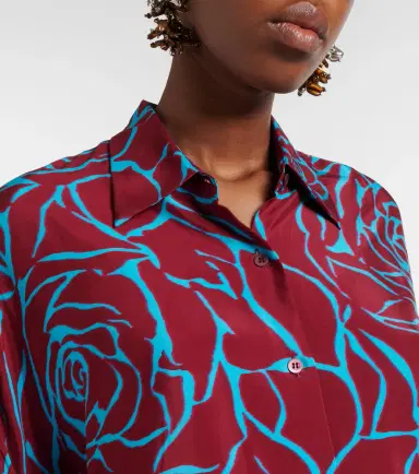 Dries Van Noten Printed oversized satin shirt | Thumbnail 5