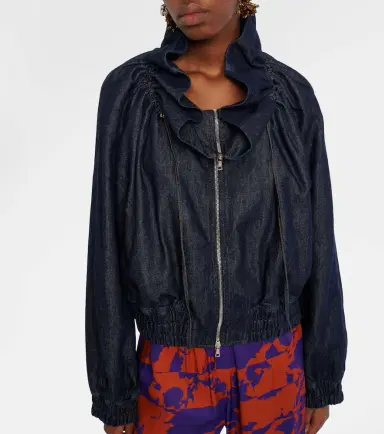 Dries Van Noten Denim bomber jacket | Thumbnail 5 Dries Van Noten Denim bomber jacket | Thumbnail 5