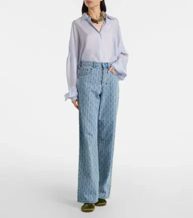 Dries Van Noten Printed wide-leg jeans | Thumbnail 3 Dries Van Noten Printed wide-leg jeans | Thumbnail 3