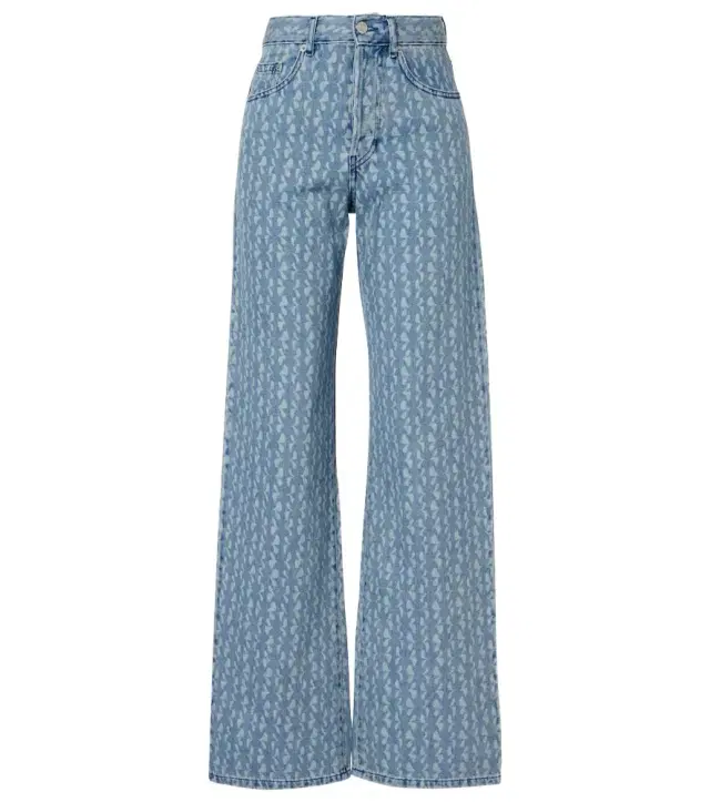 Dries Van Noten Printed wide-leg jeans