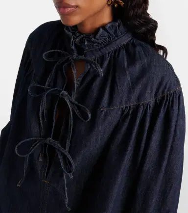 Dries Van Noten Ruffled cotton blouse | Thumbnail 4