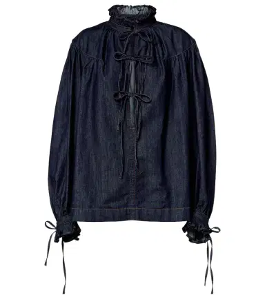 Dries Van Noten Ruffled cotton blouse | Thumbnail 1