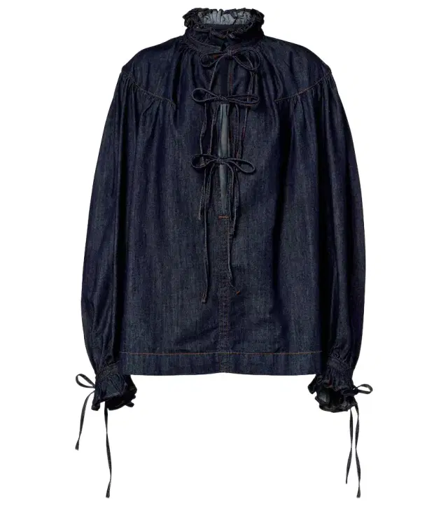 Dries Van Noten Ruffled cotton blouse