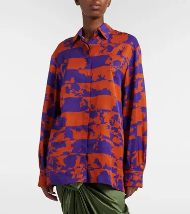 Dries Van Noten Printed satin shirt | Thumbnail 4