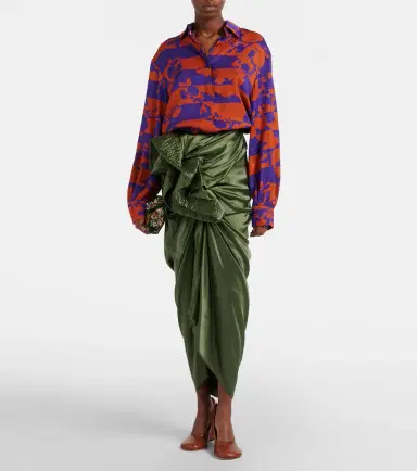 Dries Van Noten Printed satin shirt | Thumbnail 6
