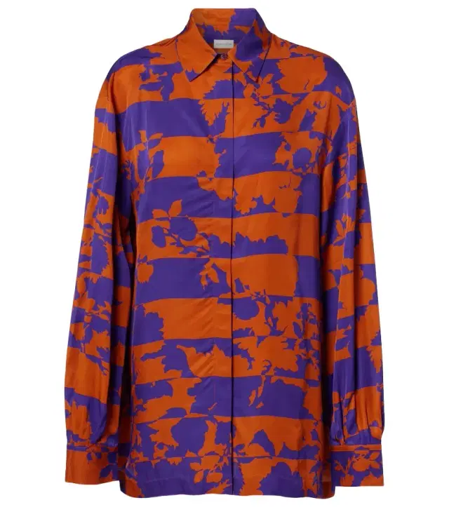 Dries Van Noten Printed satin shirt