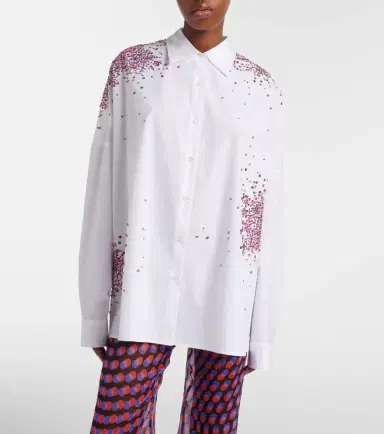 Dries Van Noten Oversized sequined cotton shirt | Thumbnail 3