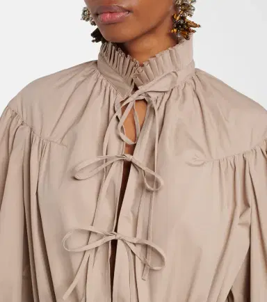 Dries Van Noten Ruffled cotton shirt dress | Thumbnail 3