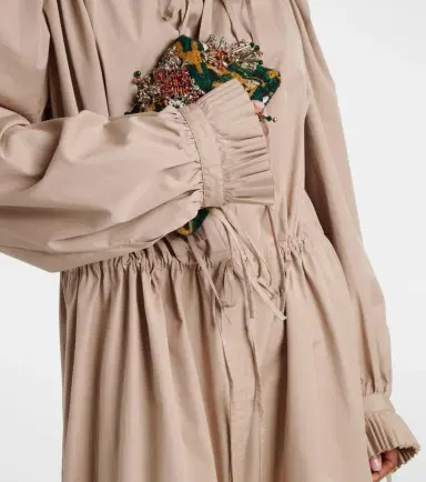 Dries Van Noten Ruffled cotton shirt dress | Thumbnail 4