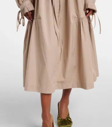 Dries Van Noten Ruffled cotton shirt dress | Thumbnail 5