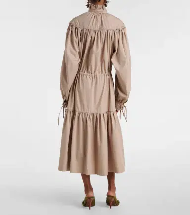Dries Van Noten Ruffled cotton shirt dress | Thumbnail 6