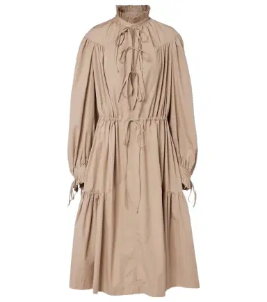 Dries Van Noten Ruffled cotton shirt dress | Thumbnail 1