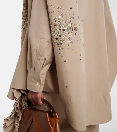 Dries Van Noten Sequined oversized cotton shirt | Thumbnail 6