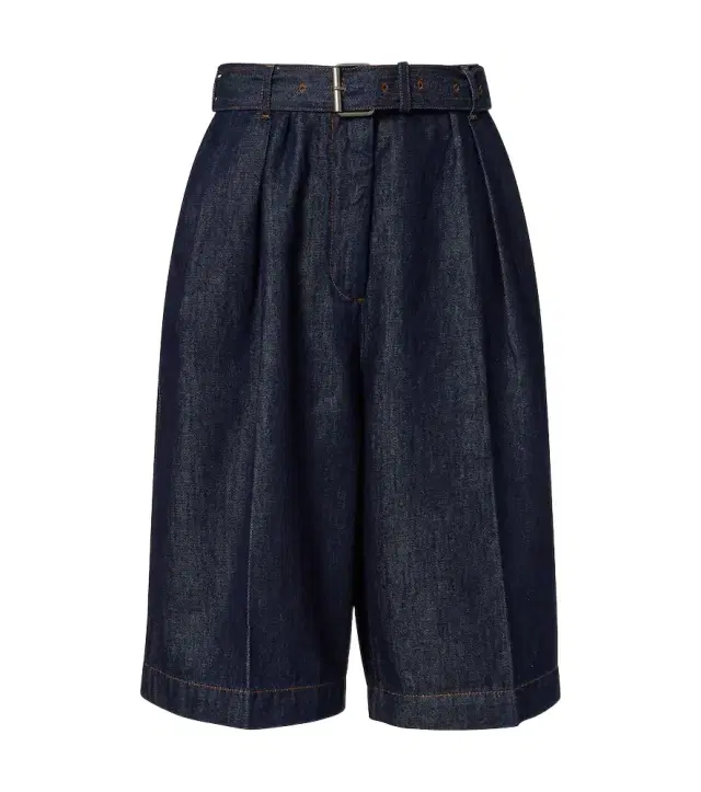Dries Van Noten Pleated denim shorts