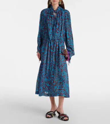 Dries Van Noten Printed ruffled shirt dress | Thumbnail 3 Dries Van Noten Printed ruffled shirt dress | Thumbnail 3