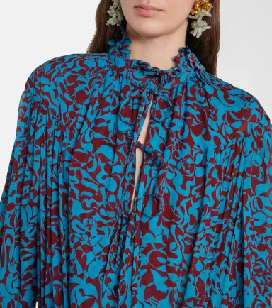 Dries Van Noten Printed ruffled shirt dress | Thumbnail 5 Dries Van Noten Printed ruffled shirt dress | Thumbnail 5