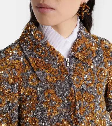 Dries Van Noten Sequined blouson jacket | Thumbnail 3 Dries Van Noten Sequined blouson jacket | Thumbnail 3