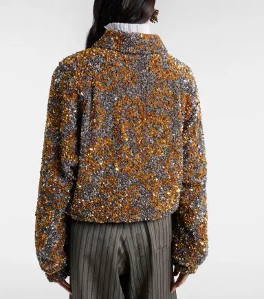 Dries Van Noten Sequined blouson jacket | Thumbnail 5 Dries Van Noten Sequined blouson jacket | Thumbnail 5