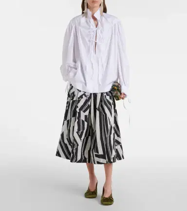 Dries Van Noten Ruffled cotton blouse | Thumbnail 2 Dries Van Noten Ruffled cotton blouse | Thumbnail 2