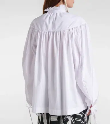 Dries Van Noten Ruffled cotton blouse | Thumbnail 3 Dries Van Noten Ruffled cotton blouse | Thumbnail 3