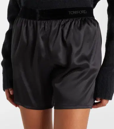 Tom Ford High-rise silk-blend satin shorts | Thumbnail 3 Tom Ford High-rise silk-blend satin shorts | Thumbnail 3