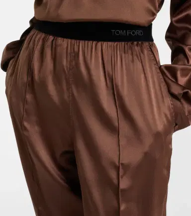 Tom Ford Silk-blend straight pants | Thumbnail 2 Tom Ford Silk-blend straight pants | Thumbnail 2