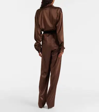 Tom Ford Silk-blend straight pants | Thumbnail 3 Tom Ford Silk-blend straight pants | Thumbnail 3