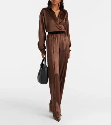 Tom Ford Silk-blend straight pants | Thumbnail 6 Tom Ford Silk-blend straight pants | Thumbnail 6
