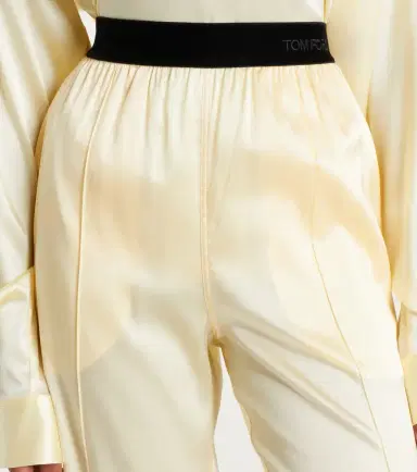 Tom Ford High-rise silk-blend satin straight pants | Thumbnail 3 Tom Ford High-rise silk-blend satin straight pants | Thumbnail 3