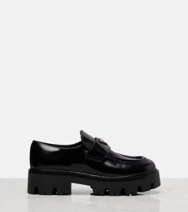 Prada Logo leather platform loafers | Thumbnail 2 Prada Logo leather platform loafers | Thumbnail 2