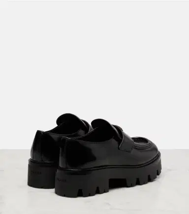 Prada Logo leather platform loafers | Thumbnail 4 Prada Logo leather platform loafers | Thumbnail 4