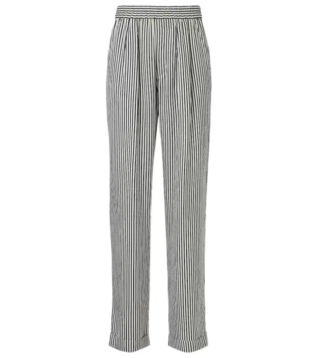 Tom Ford Striped silk straight pants