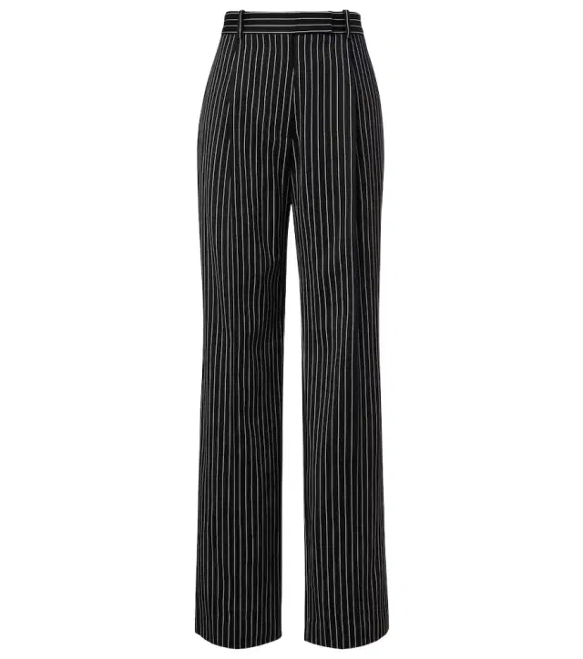 Tom Ford Striped wool and cotton straight pants
