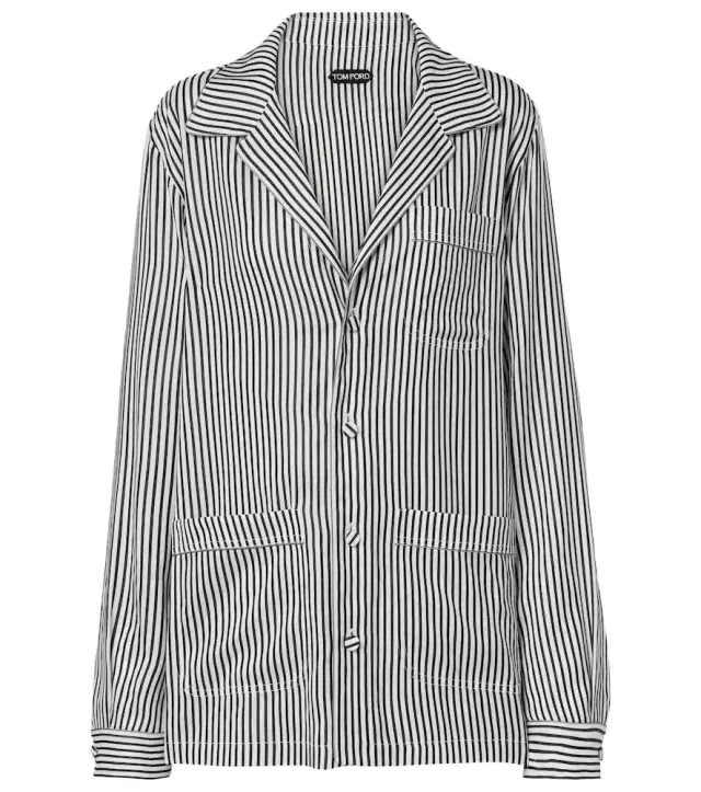 Tom Ford Striped oversized silk shirt