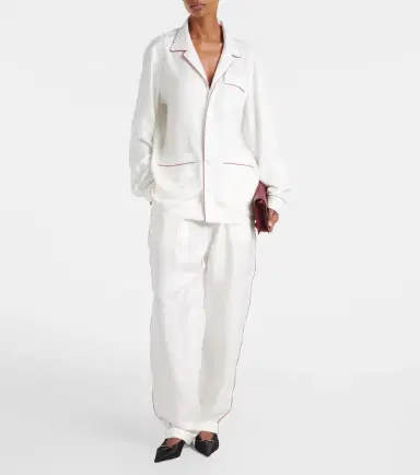 Tom Ford Silk twill pajama shirt | Thumbnail 3 Tom Ford Silk twill pajama shirt | Thumbnail 3