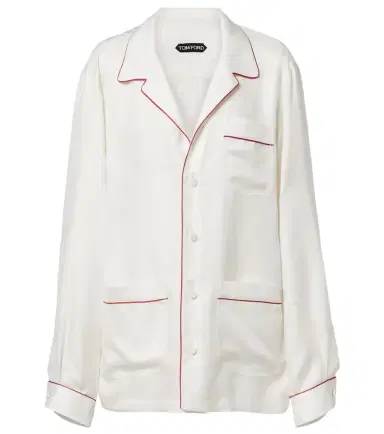 Tom Ford Silk twill pajama shirt | Thumbnail 1 Tom Ford Silk twill pajama shirt | Thumbnail 1