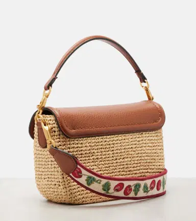 Valentino Garavani Alltime raffia-effect shoulder bag | Thumbnail 4 Valentino Garavani Alltime raffia-effect shoulder bag | Thumbnail 4